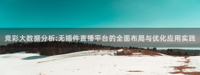 竞彩大数据分析:无插件直播平台的全面布局与优化应用实践